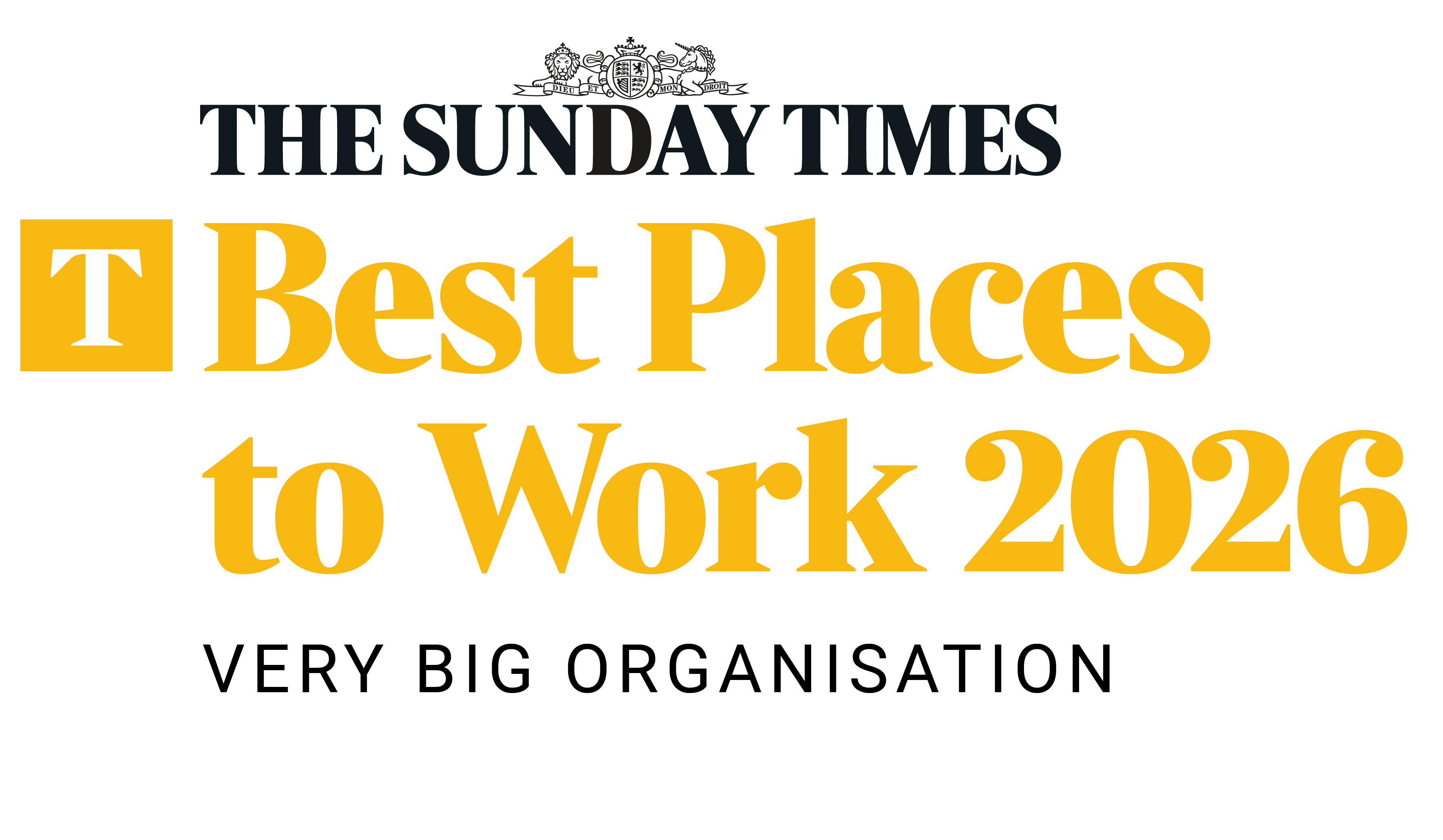We are proud to be named a Sunday Times Best Place to Work 2026, for the second year in a row